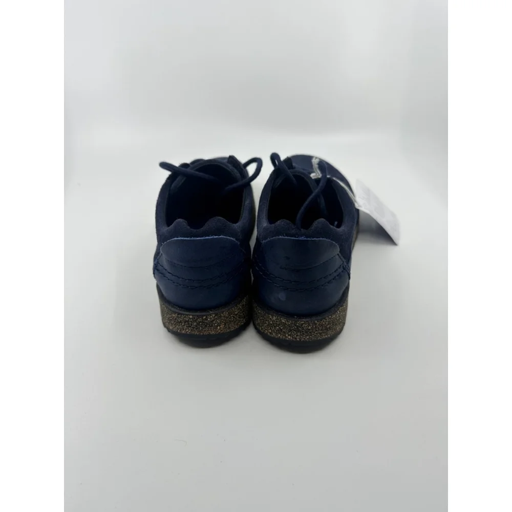 Birkenstock Honnef Low Navy Blue Perforated Suede Sneaker Shoes Womens 37 6-6.5